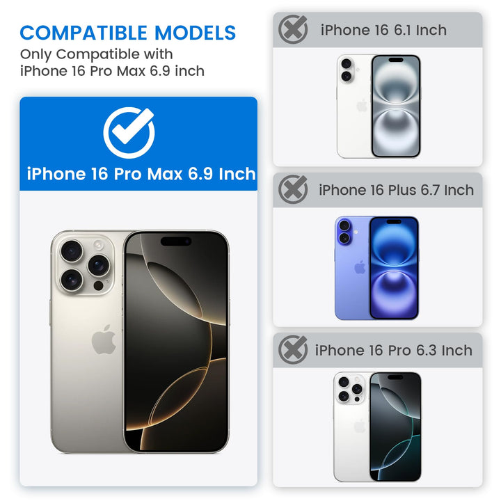 VEGO Armor Case for iPhone 16 Pro Max - Black