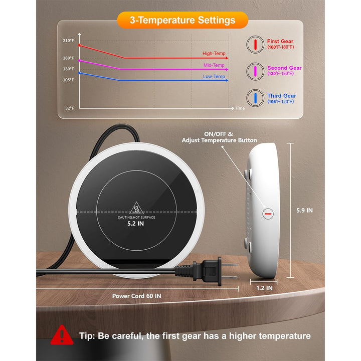 CozyCup Warmer: Advanced Temperature-Controlled