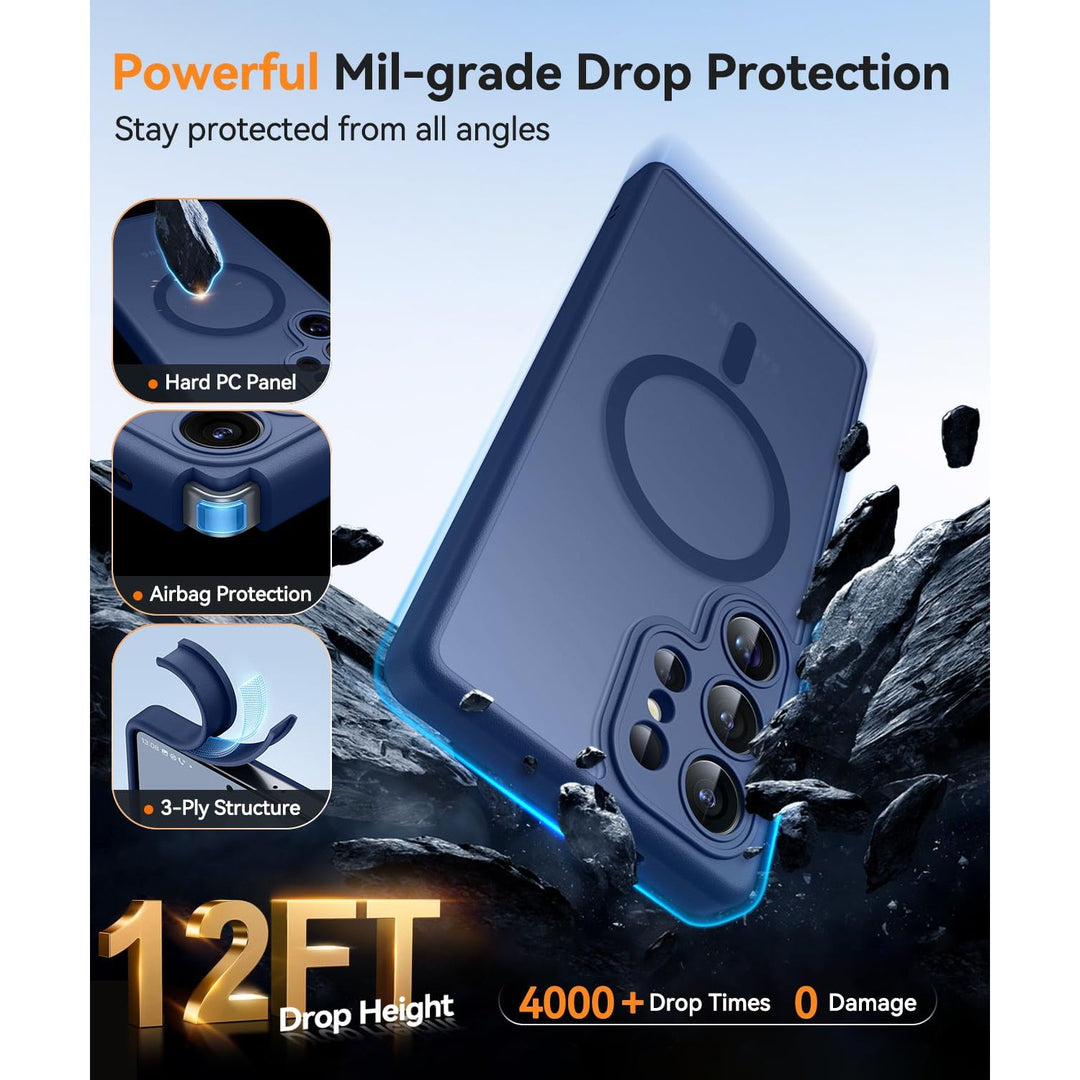 MagFlex Clear Case for Galaxy S25 Ultra with Kickstand - DOKUTRONIX