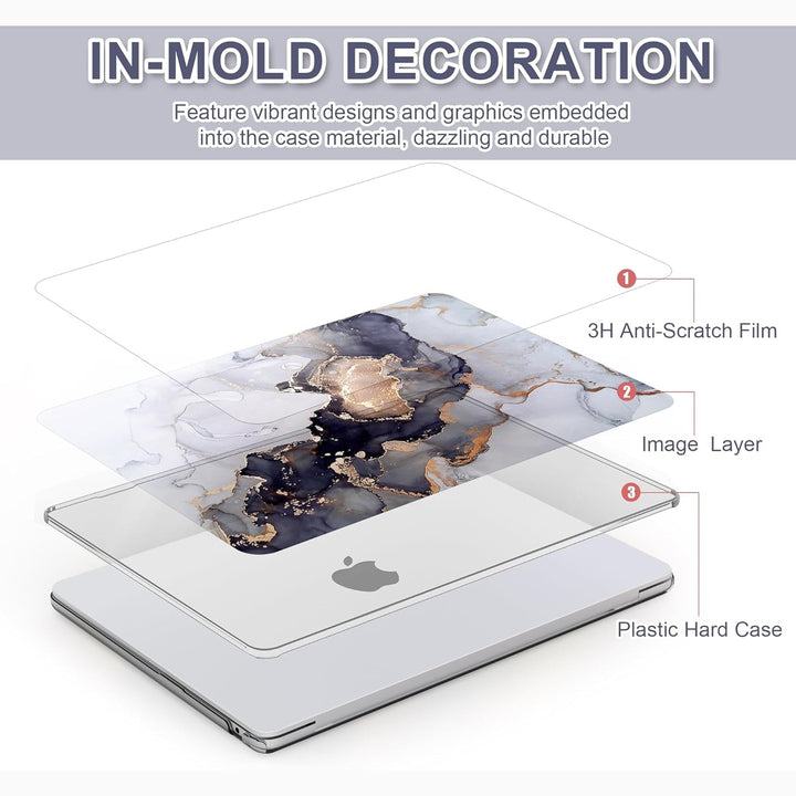 Purple Marble MacBook Air Shell & Accessory Set