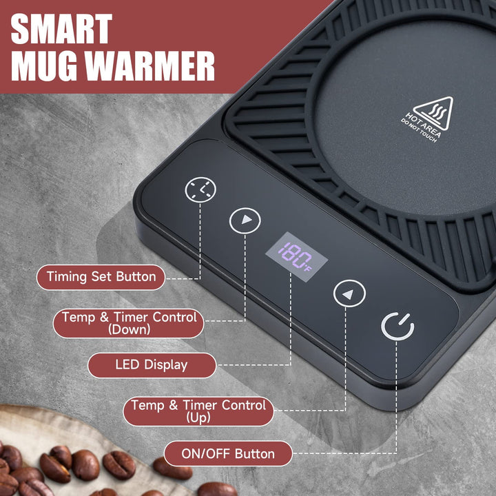 Smart Mug Warmer Pro: Timed Temp Control