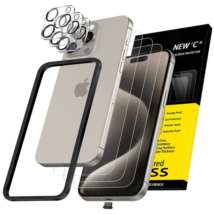 NEW'C Triple Shield: iPhone 16 Pro Protection Kit