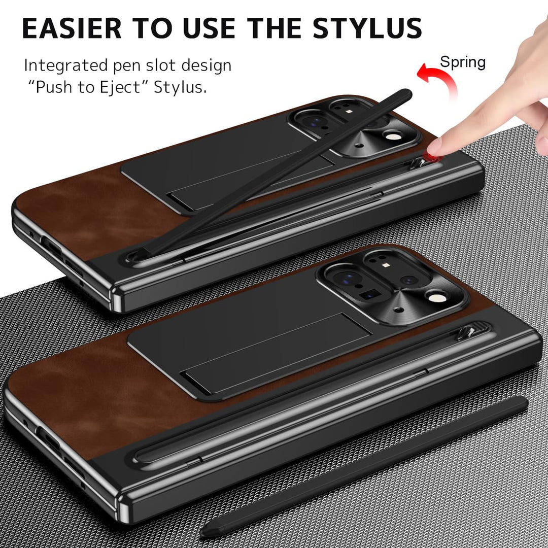 NINKI Fold Case for Pixel 10 Pro - Brown Elegance - DOKUTRONIX