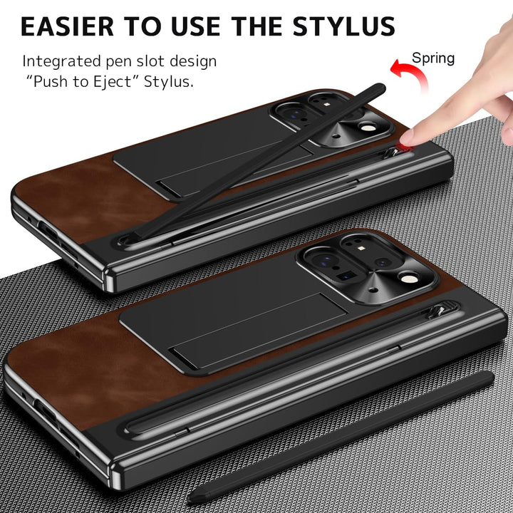 NINKI Fold Case for Pixel 10 Pro - Brown Elegance - DOKUTRONIX