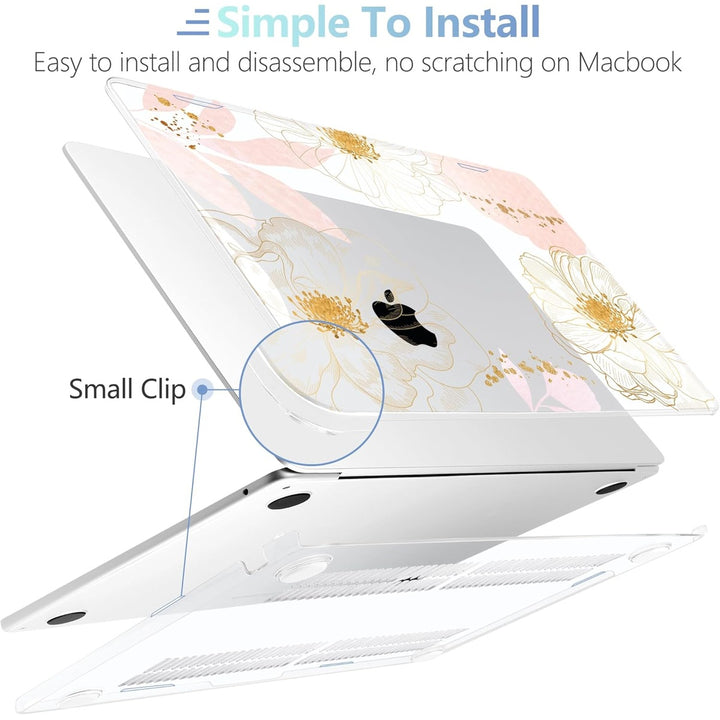 MEEgoodo Floral Hard Shell Case for MacBook Air 13