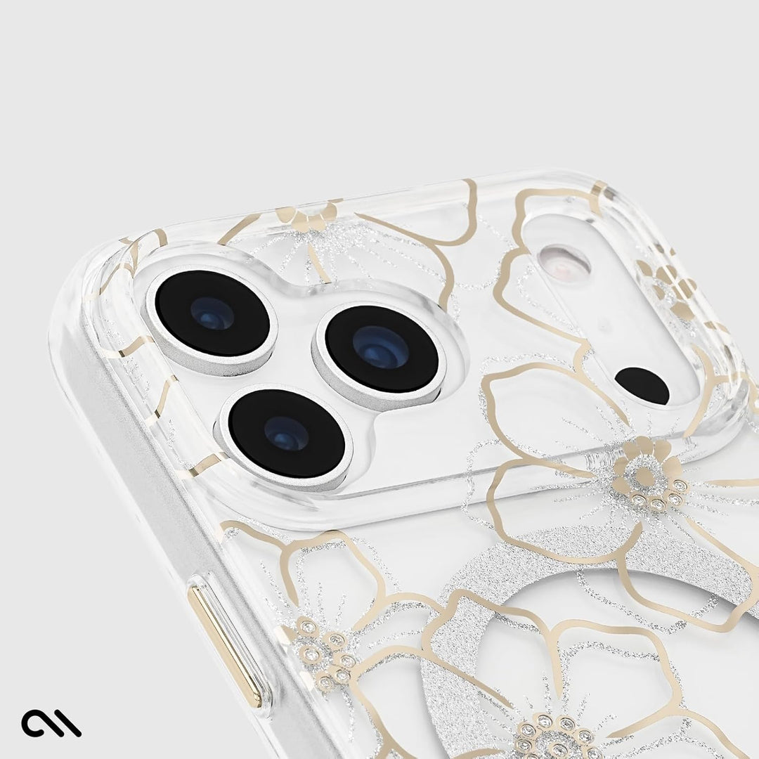 Gold Glitter MagSafe Case for iPhone 17 Pro Max, 12ft Drop