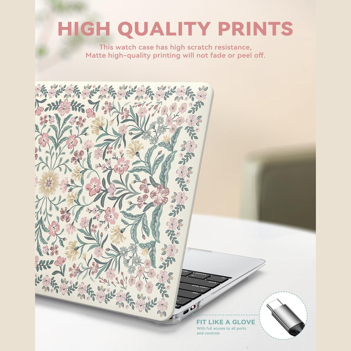 FloralShield MacBook Air 13 Case & Keyboard Cover