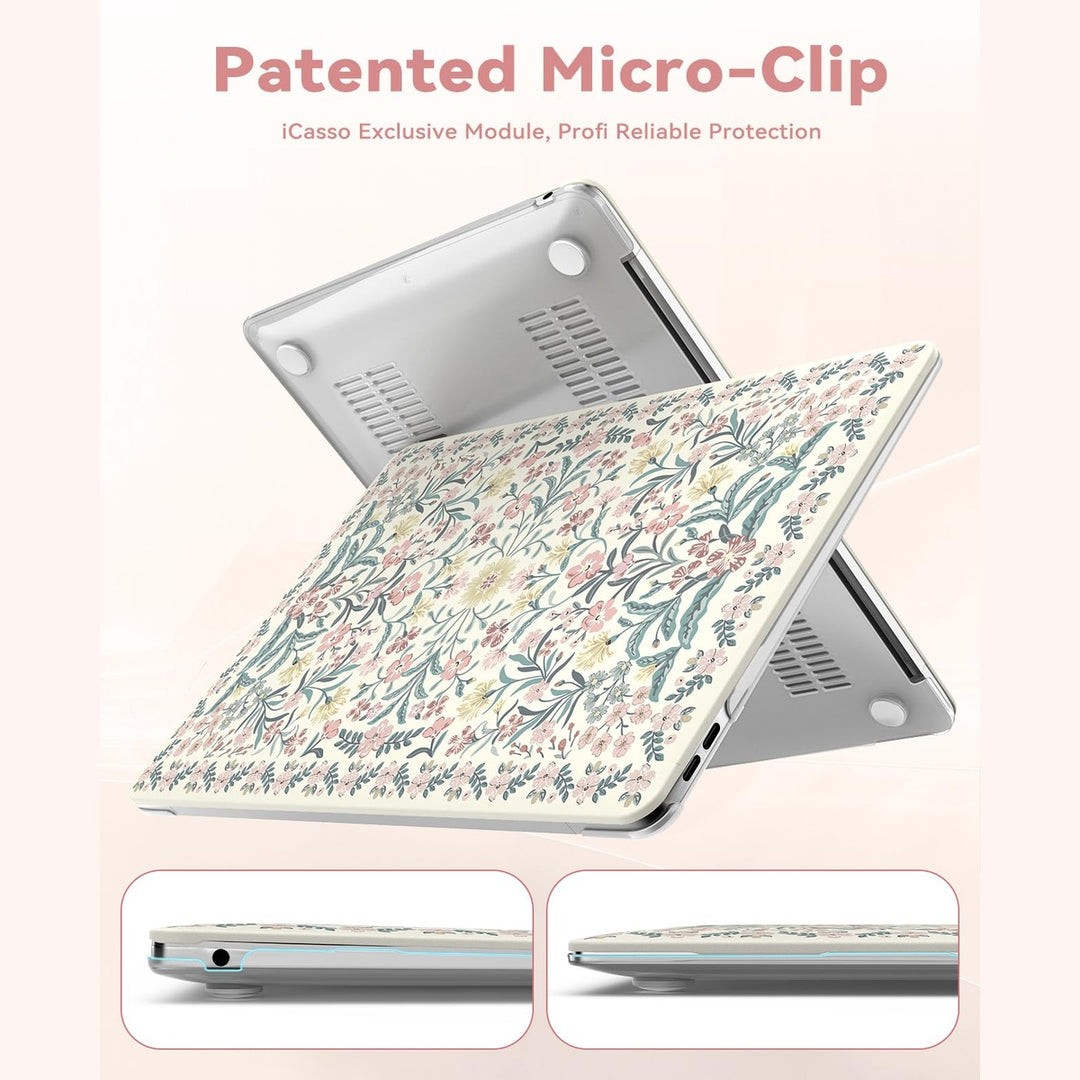 FloralShield MacBook Air 13 Case & Keyboard Cover