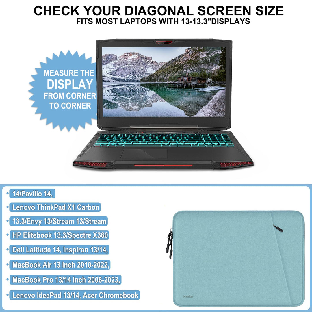 Gray Shockproof 13.3 Laptop Sleeve & Accessory Bag