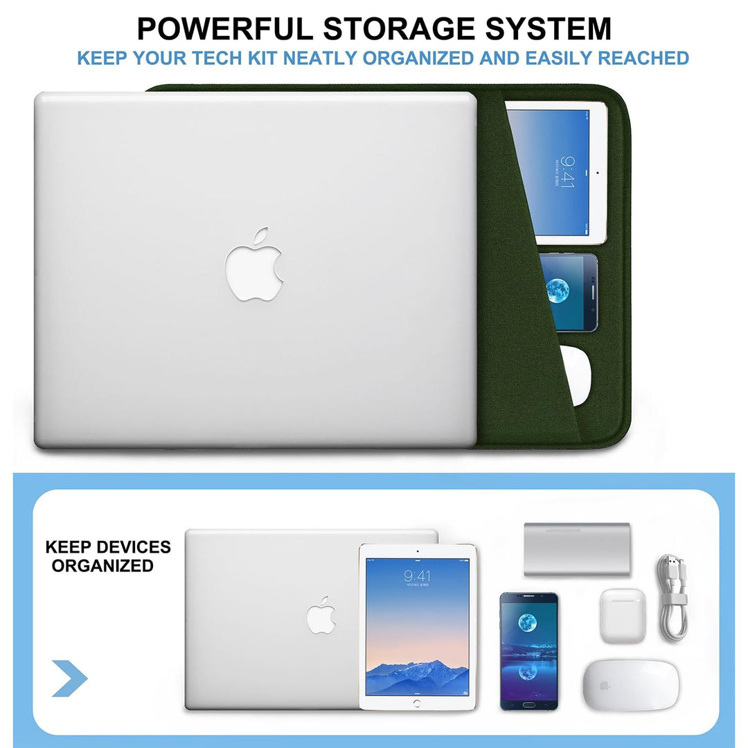 Gray Shockproof 13.3 Laptop Sleeve & Accessory Bag