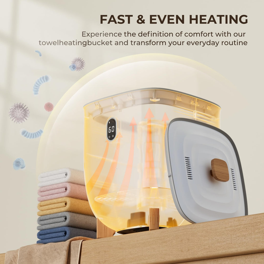 EUHOMY Luxe Towel Warmer Bucket & Fragrance Hub