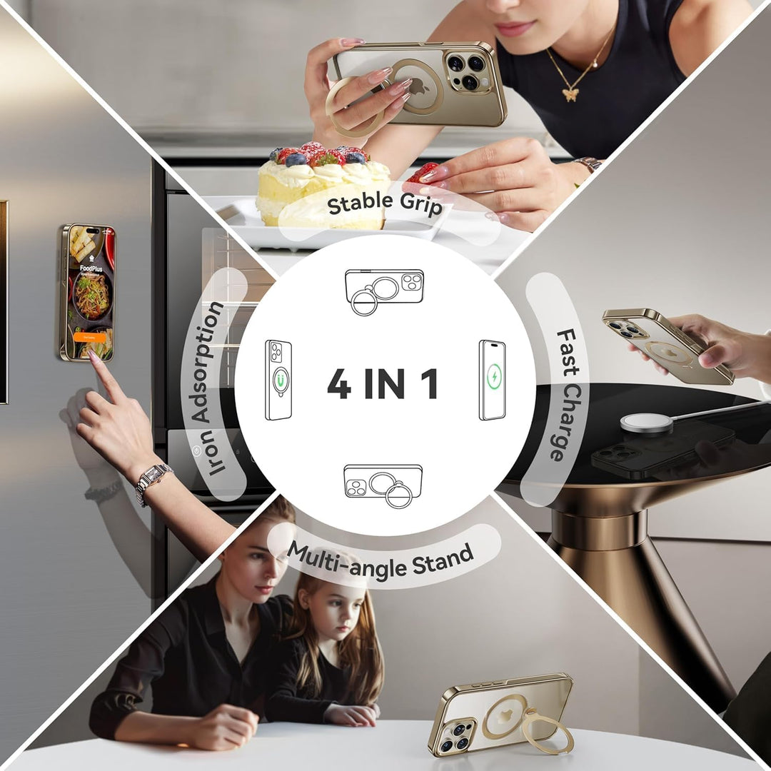 CASEKOO 360° MagSafe Clear Stand Case for iPhone 17 Pro Max