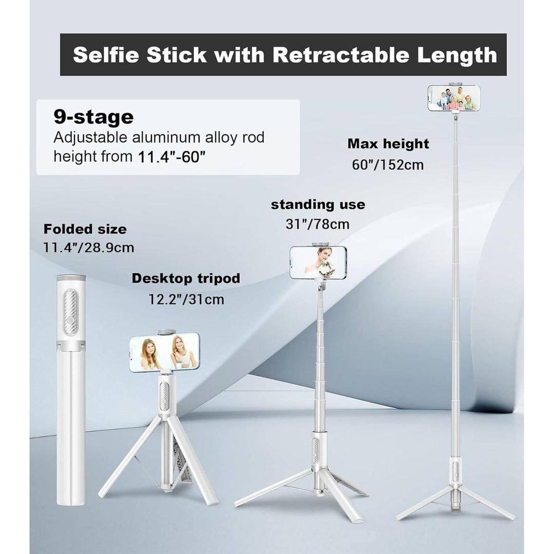 Snap360 All-in-1 Tripod & Selfie Stick - White - DOKUTRONIX
