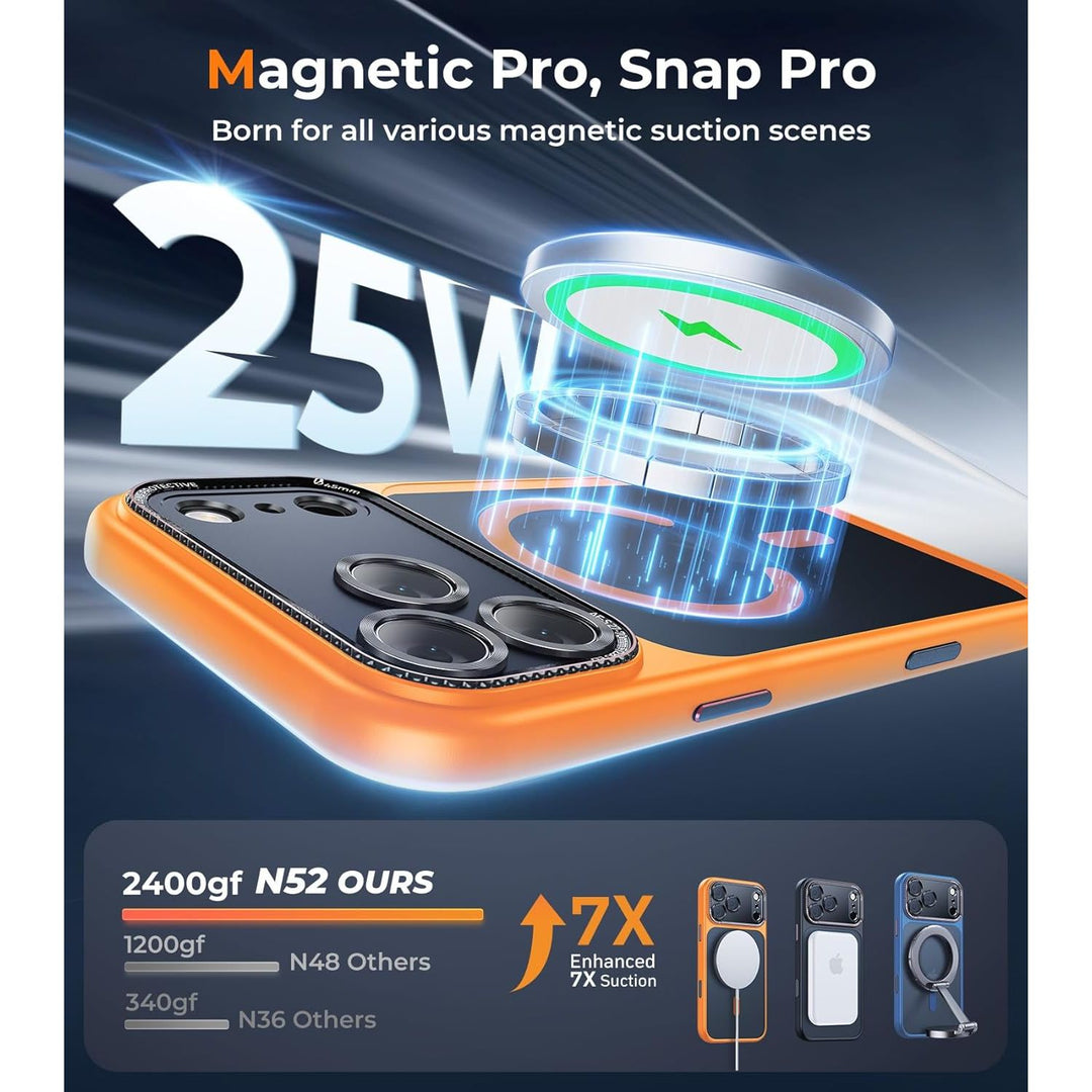 MagGrip Armor Case: iPhone 17 Pro Max - Orange