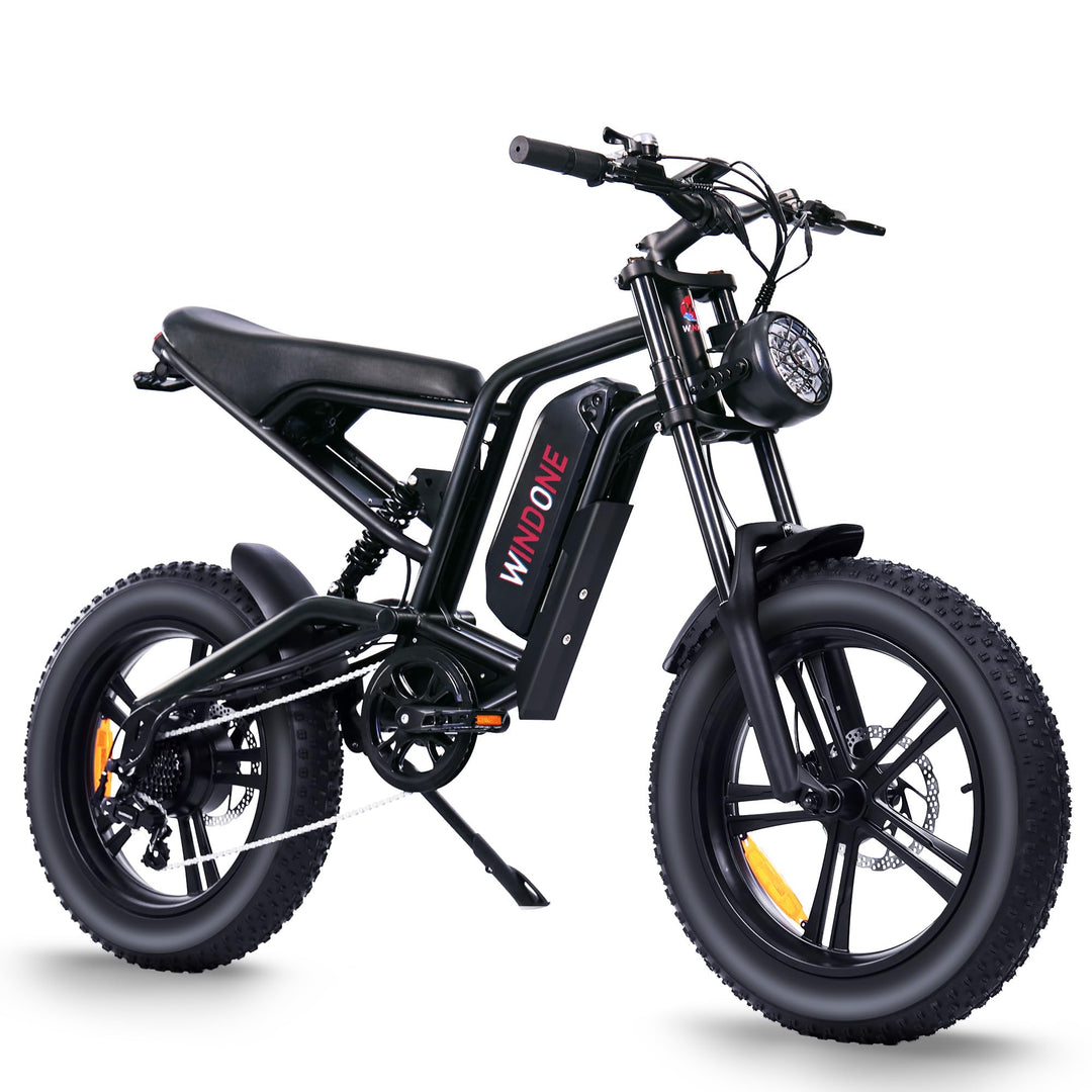 E2/K20 Electric Bike for Adults, 48V 13Ah/15Ah Battery, Up to 28 MPH & 46.6/60 Miles (PAS), 750/1000W Peak Ebike with All-Terrain 20"/26'' Fat Tires, UL Certified, Moped E-Bike - DOKUTRONIX