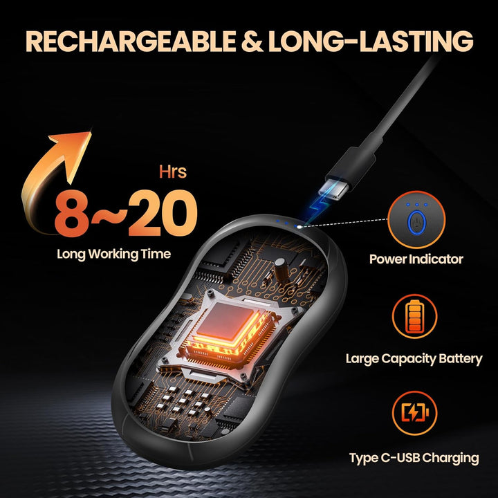 CozyGrip Rechargeable Hand Warmers - 2Pack