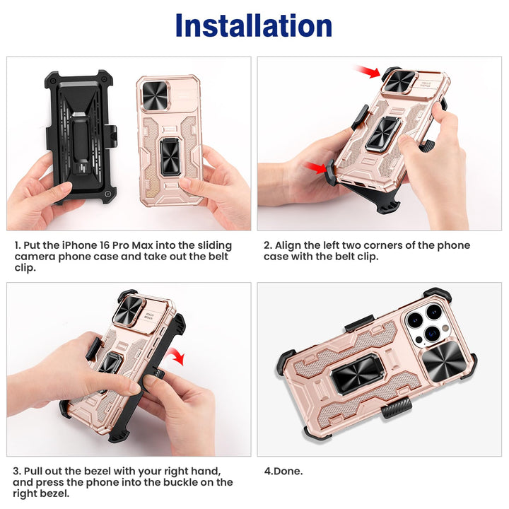 VEGO Armor Case for iPhone 16 Pro Max - Black