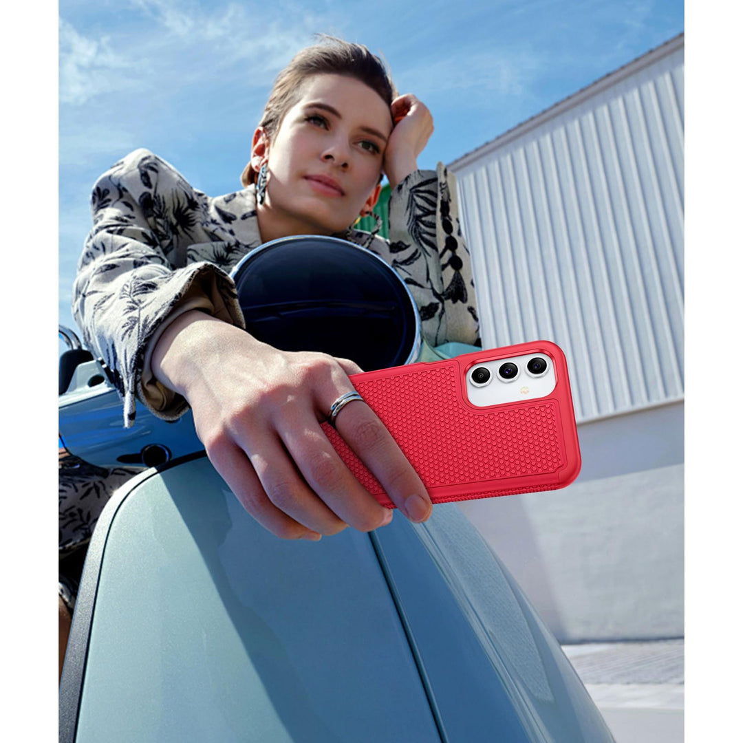 FNTCASE for Samsung Galaxy A14 5G Case: Dual Layer Protective Heavy Duty Cell Phone Cover Shockproof Rugged with Non Slip Textured Back - Military Protection Bumper Tough - 2023, 6.6inch (Matte Black) - DOKUTRONIX
