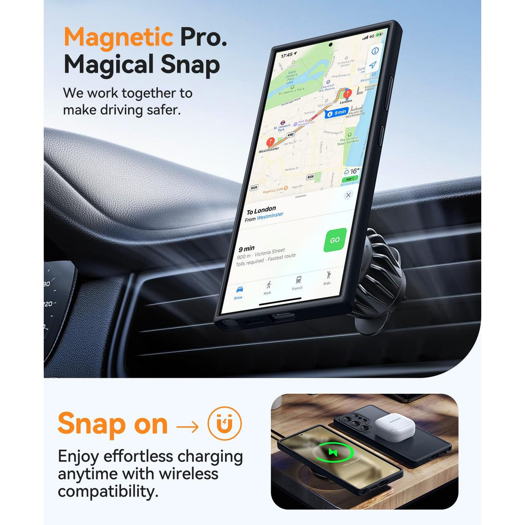 MagFlex Clear Case for Galaxy S25 Ultra with Kickstand - DOKUTRONIX