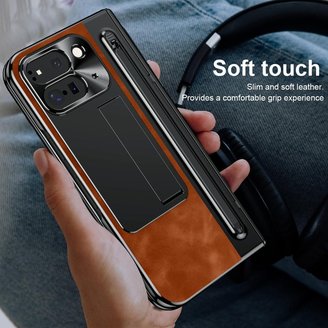 NINKI Fold Case for Pixel 10 Pro - Brown Elegance - DOKUTRONIX