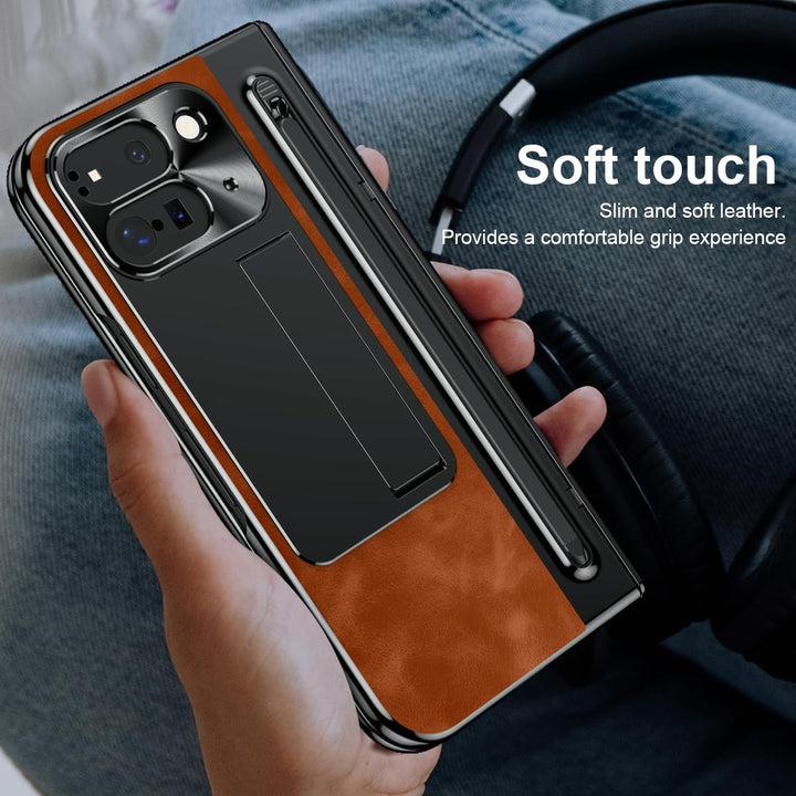 NINKI Fold Case for Pixel 10 Pro - Brown Elegance - DOKUTRONIX