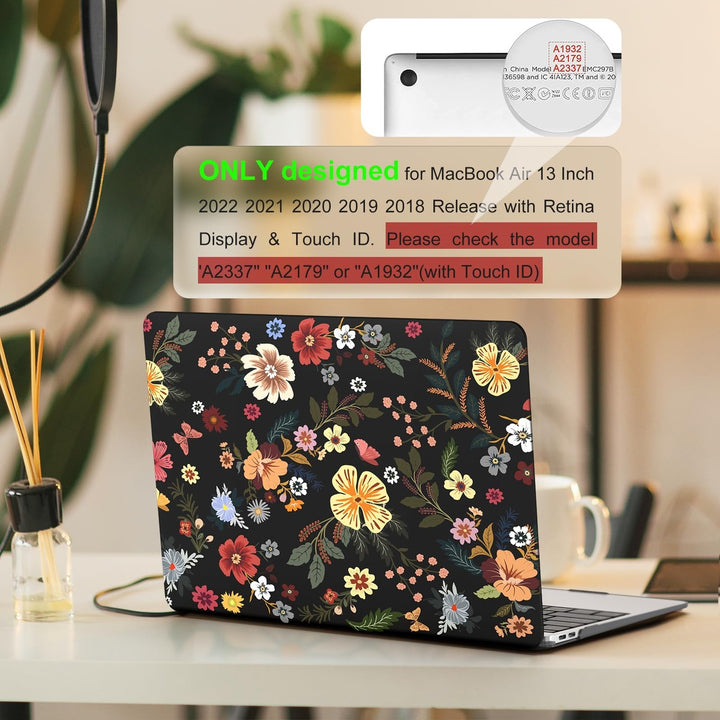 iLeadon Pink Floral MacBook Air 13 Case & Cover
