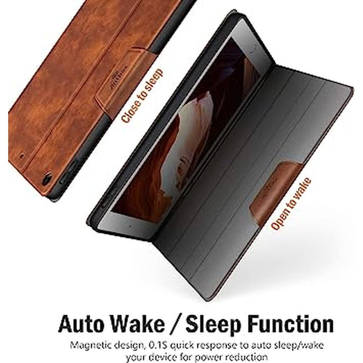 Antbox iPad Case 9/8 Gen with Pencil Holder - Brown - DOKUTRONIX