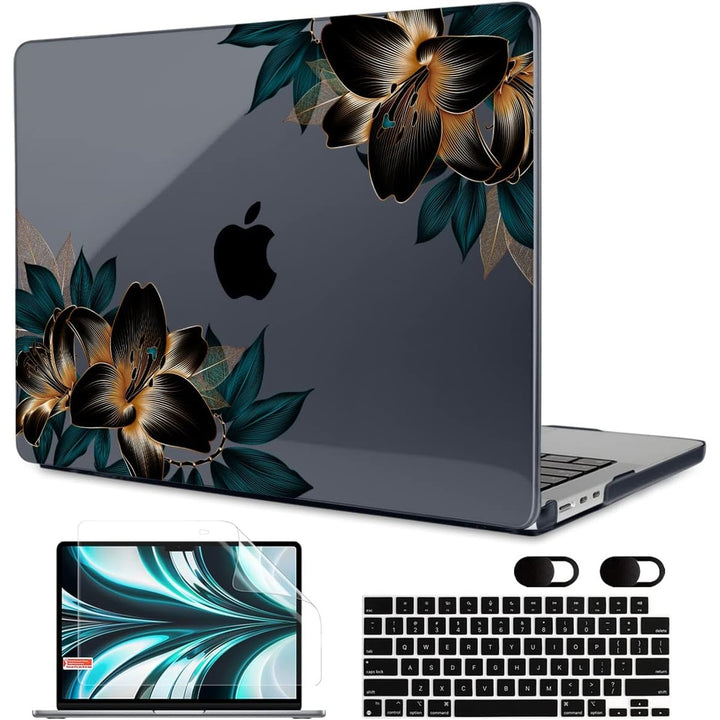 MEEgoodo Floral Hard Shell Case for MacBook Air 13