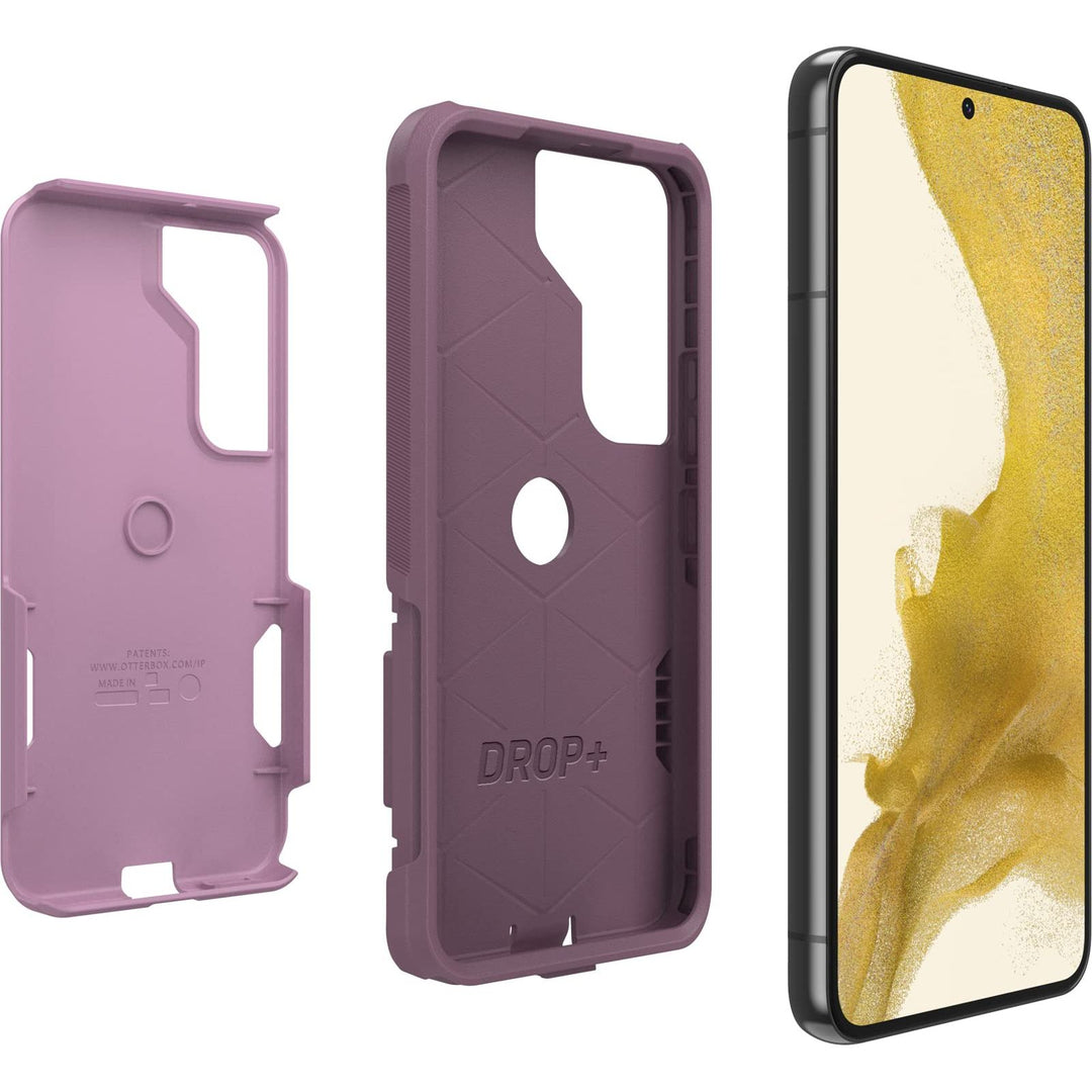 OtterBox Galaxy S22 Commuter Series Case - Maven Way, Slim & Tough, Pocket-Friendly, with Port Protection Pink - DOKUTRONIX