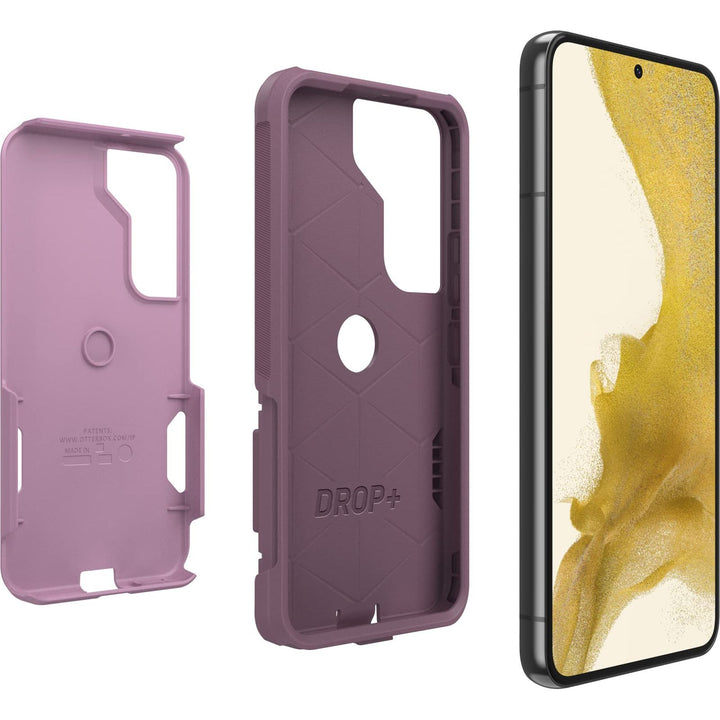 OtterBox Galaxy S22 Commuter Series Case - Maven Way, Slim & Tough, Pocket-Friendly, with Port Protection Pink - DOKUTRONIX