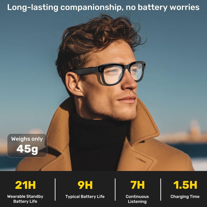 VisionPro AI Glasses: Smart, HD, Translate, Record!