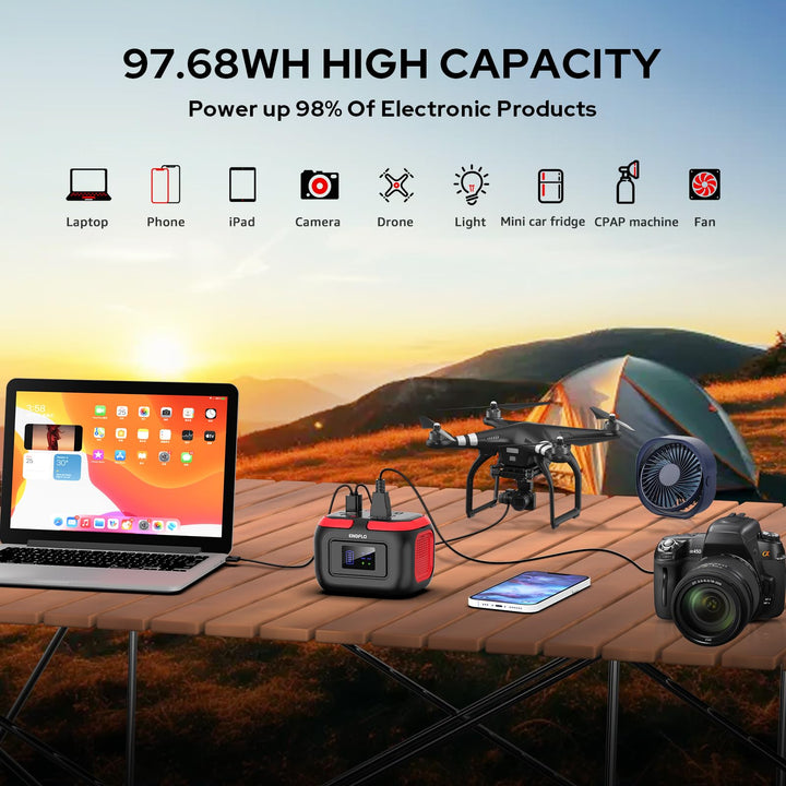 “SolarGo 97: Portable Power Hub for Adventure”