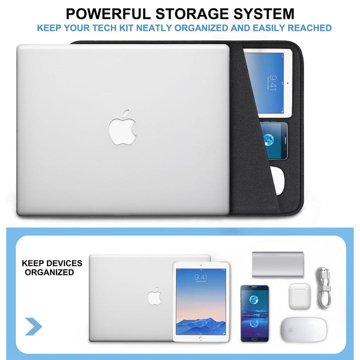 Gray Shockproof 13.3 Laptop Sleeve & Accessory Bag