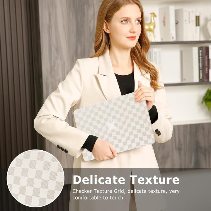 Beige Checker MacBook Air Case & Keyboard Cover