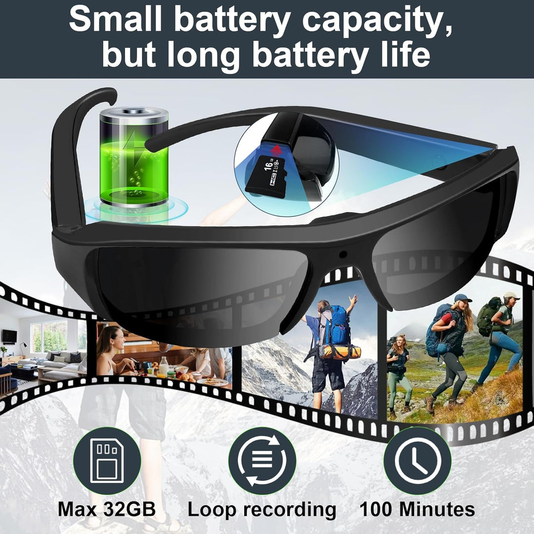 CamSun Glasses: HD 1080p Video & UV Protection