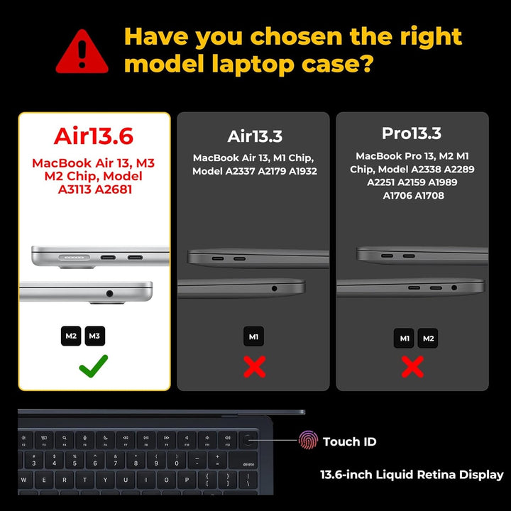 EooCoo Ultra Thin Midnight Armor for MacBook Air 13