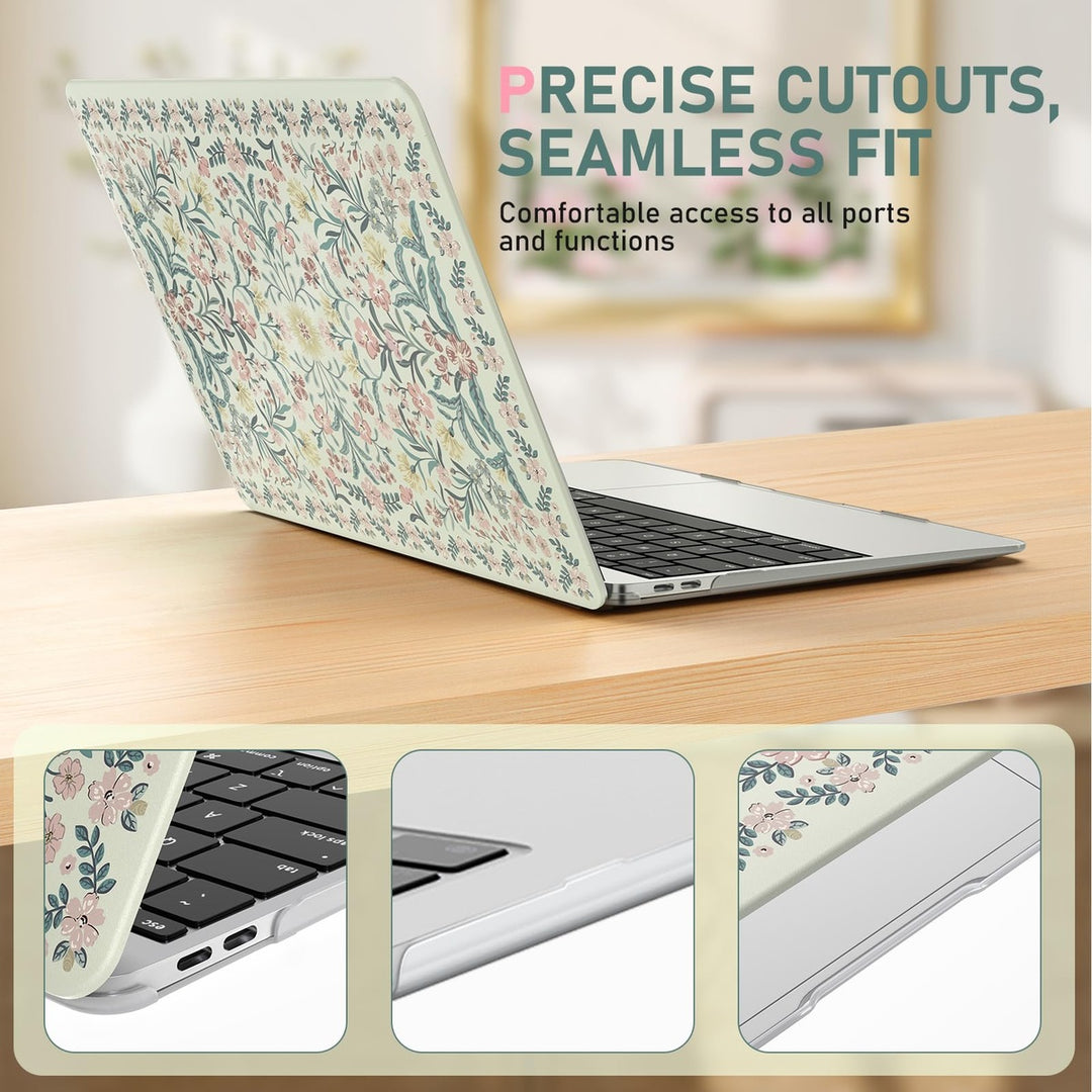 iLeadon Pink Floral MacBook Air 13 Case & Cover