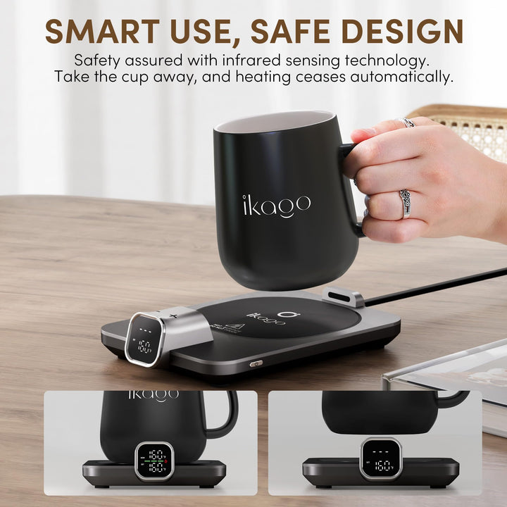 SmartTemp Coffee Mug Warmer Set - Black 15oz
