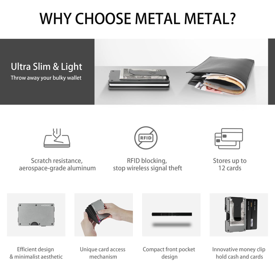 MagSafe Slim Wallet: RFID Metal Card Holder - DOKUTRONIX