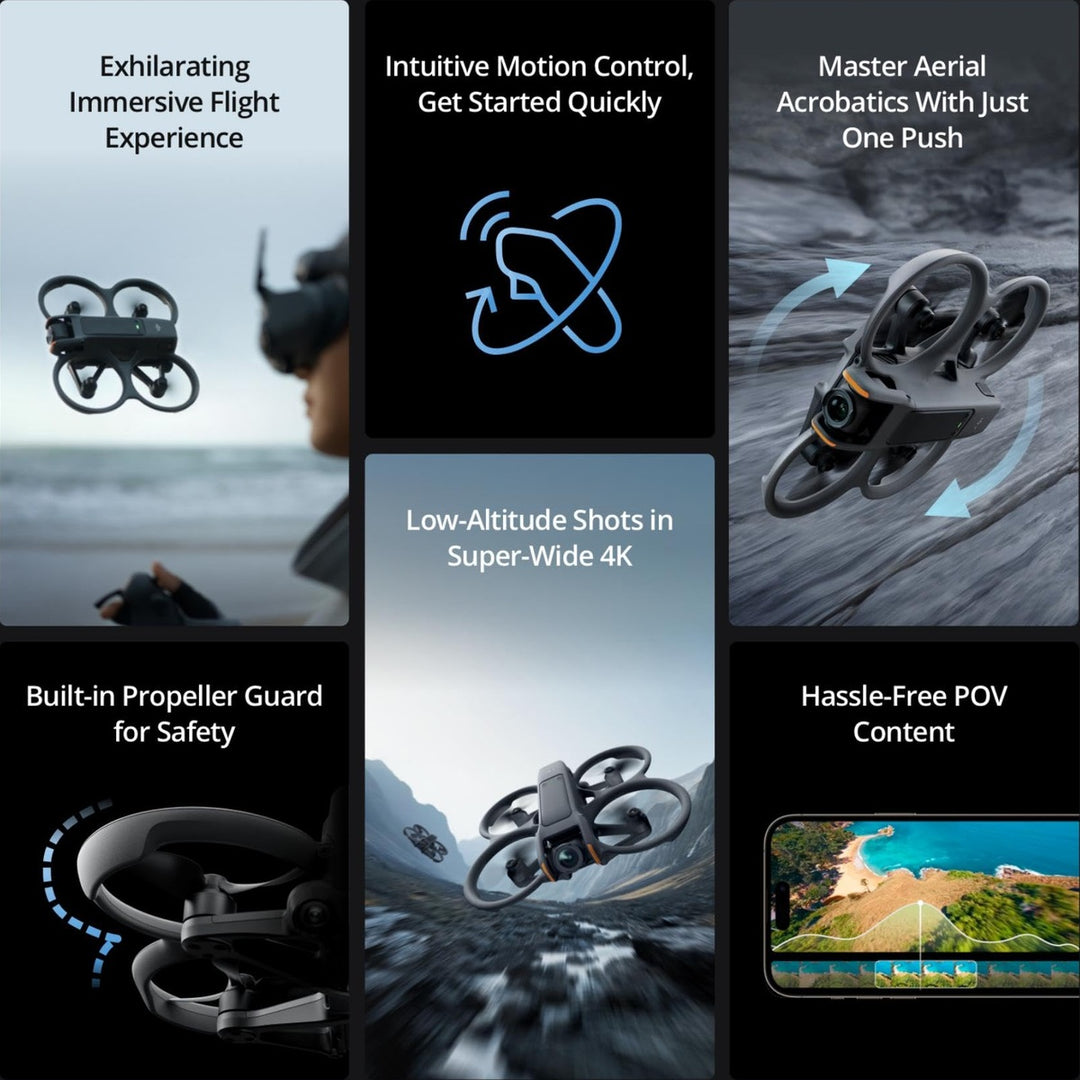 DJI Avata 2 FPV Drone Combo - 4K Immersive Flight