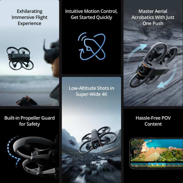 DJI Avata 2 FPV Drone Combo - 4K Immersive Flight