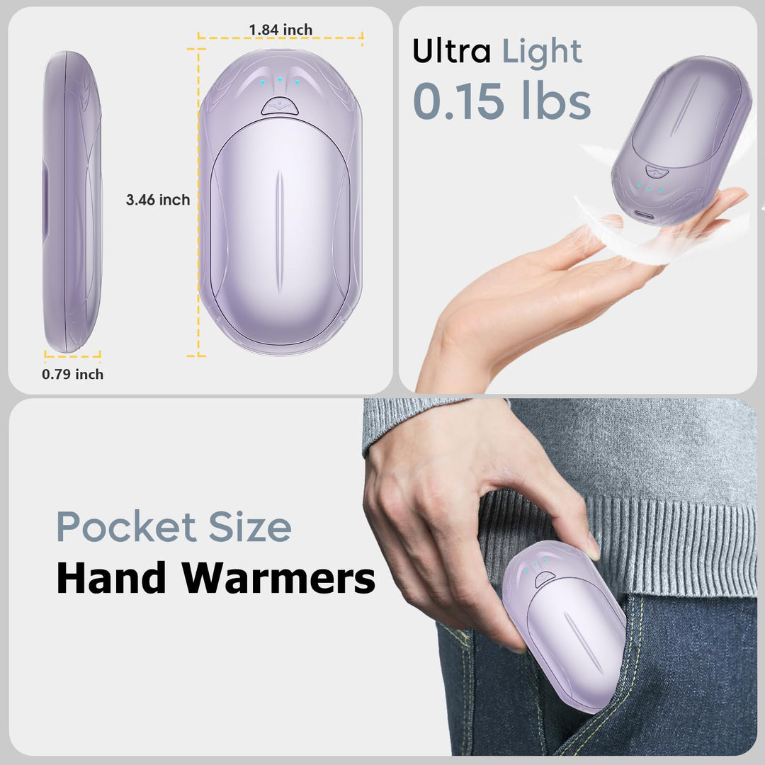 SmartHeat Duo: 20Hrs Rechargeable Hand Warmers