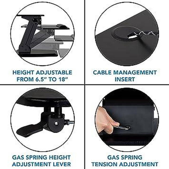 ErgoLift Adjustable Sit-Stand Desk Converter - DOKUTRONIX