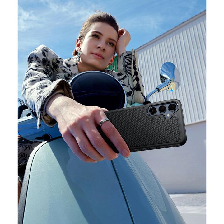 FNTCASE for Samsung Galaxy A14 5G Case: Dual Layer Protective Heavy Duty Cell Phone Cover Shockproof Rugged with Non Slip Textured Back - Military Protection Bumper Tough - 2023, 6.6inch (Matte Black) - DOKUTRONIX