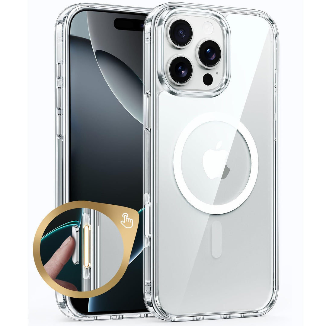 MaxGuard ClearShield: Magnetic Anti-Yellow iPhone Case