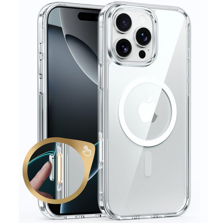 MaxGuard ClearShield: Magnetic Anti-Yellow iPhone Case