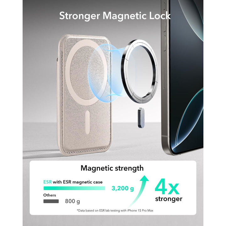 ESR MagSafe Slim Wallet - 5-Card RFID Black - DOKUTRONIX