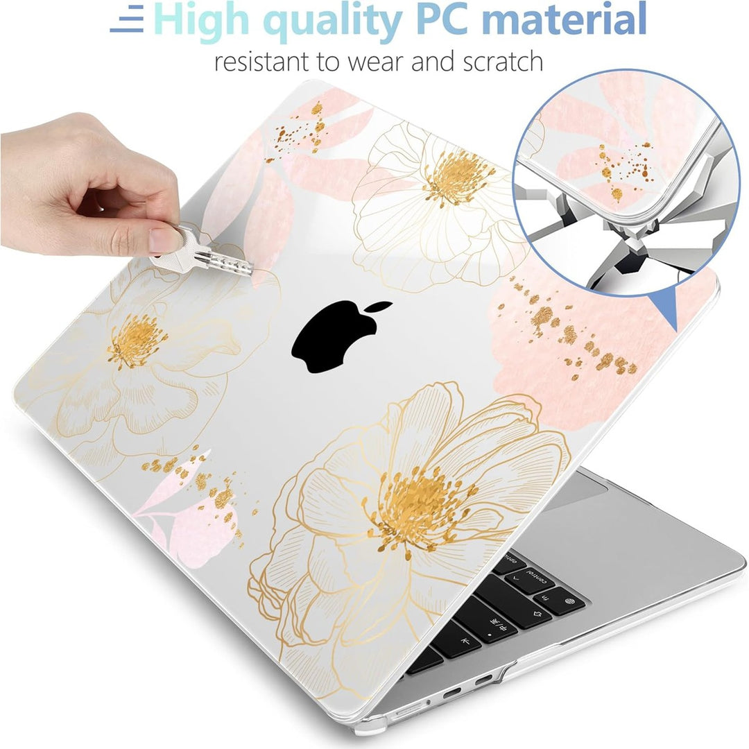MEEgoodo Floral Hard Shell Case for MacBook Air 13