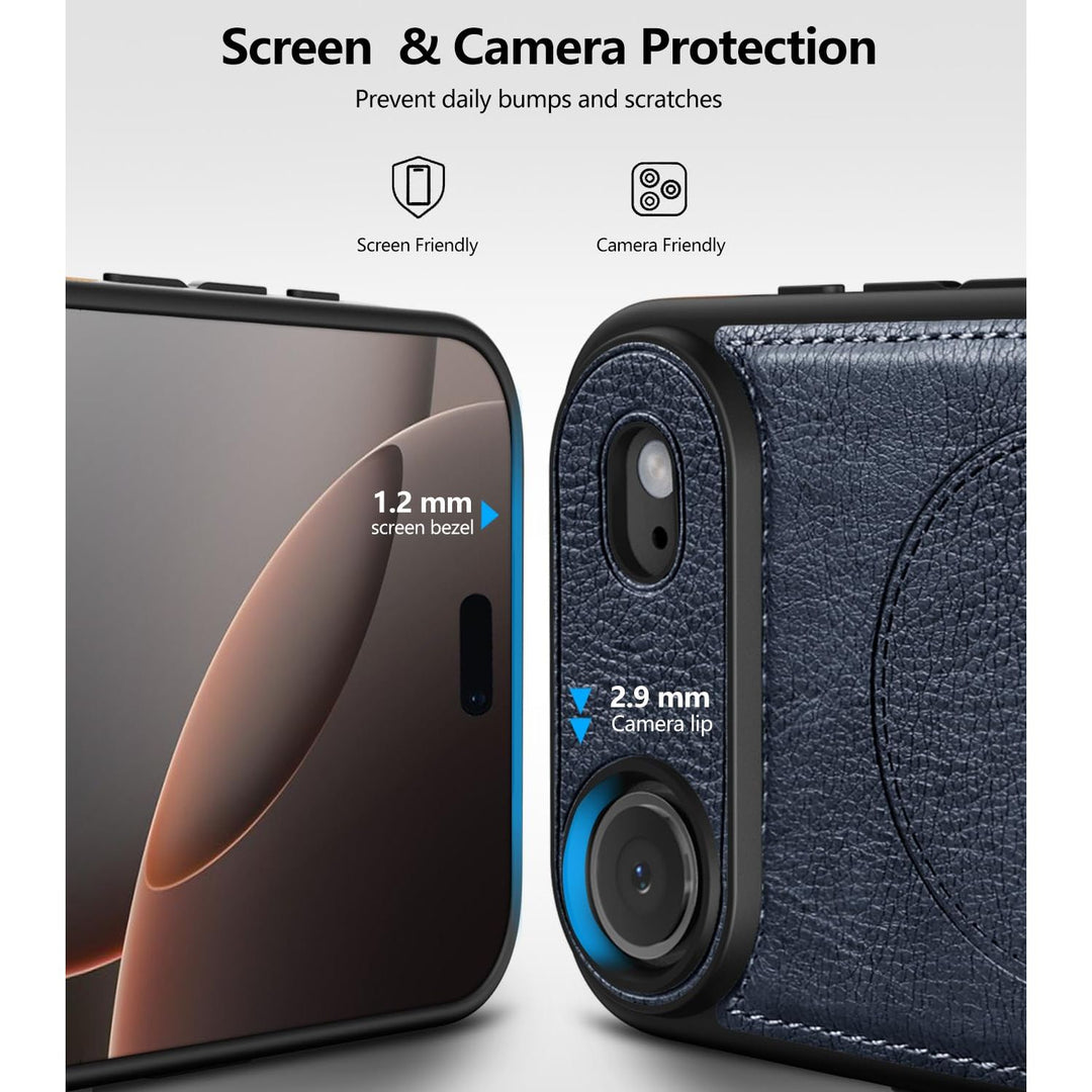 MagSafe SlimStand: Magnetic Leather Case for iPhone 17