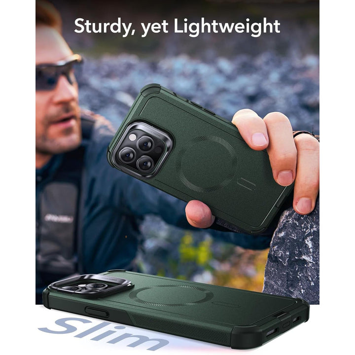 ESR Cyber Series MagSafe Stand Case, 23ft Drop, Green